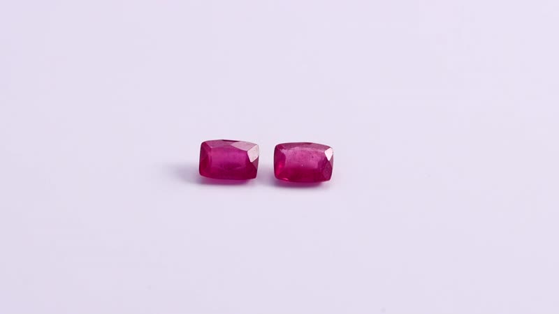 Set of 2 Niassa Ruby (FF) (Cush 6x4 mm) 1.15 ctw