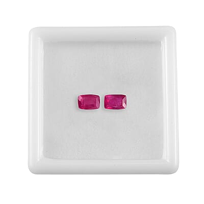 Set of 2 Niassa Ruby (FF) (Cush 6x4 mm) 1.15 ctw