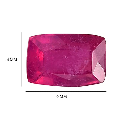 Set of 2 Niassa Ruby (FF) (Cush 6x4 mm) 1.15 ctw