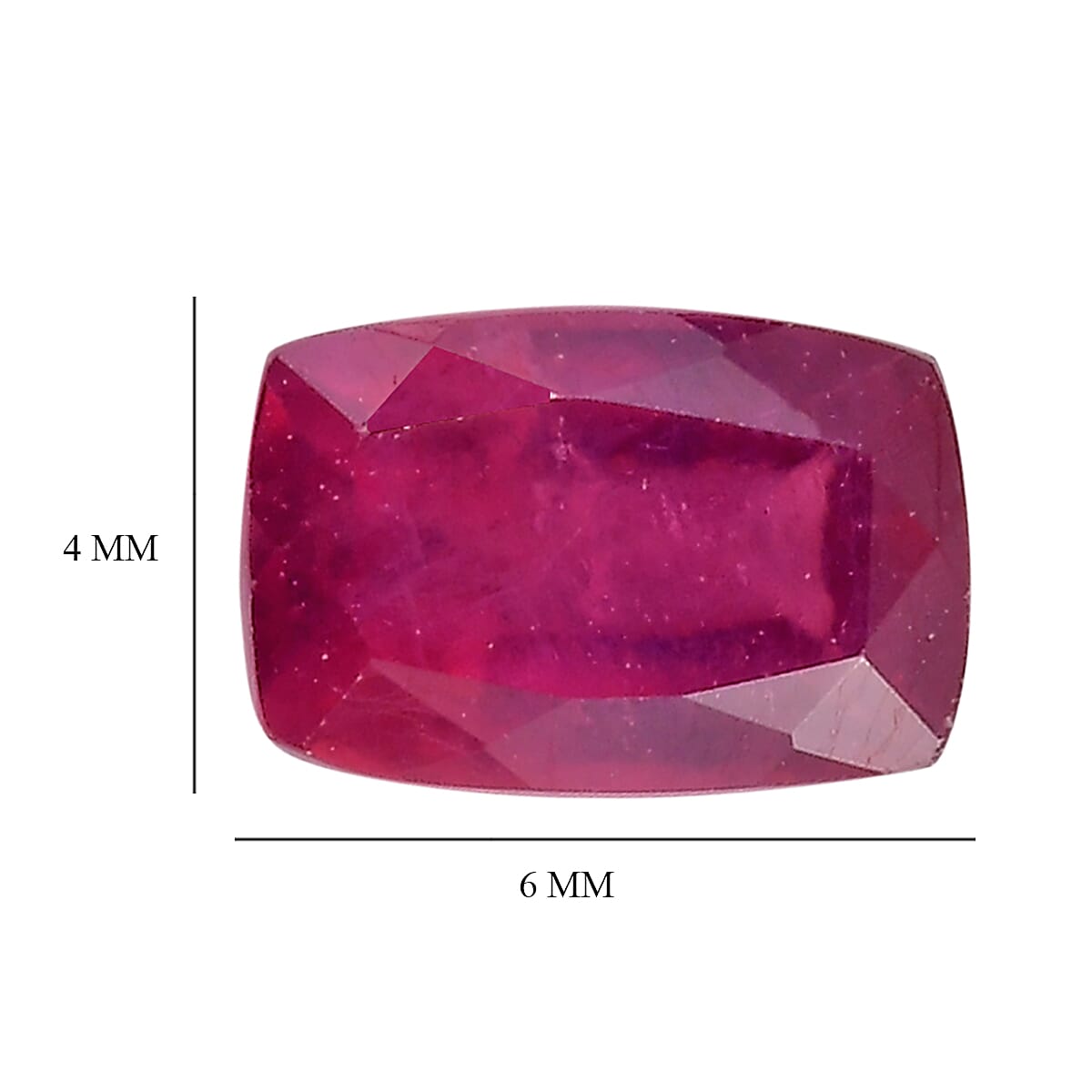 Set of 2 AA Niassa Ruby (FF) (Cushion 6x4 mm) 1.26 ctw Loose gemstone