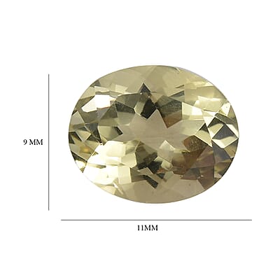 Brazilian Green Gold Quartz (Ovl 11x9 mm) 3.14 ctw Loose gemstone