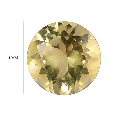 Set of 2 Brazilian Green Gold Quartz (Rnd 11 mm) 7.87 ctw