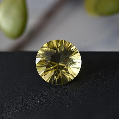Brazilian Green Gold Quartz (Rnd 12 mm) 5.16 ctw