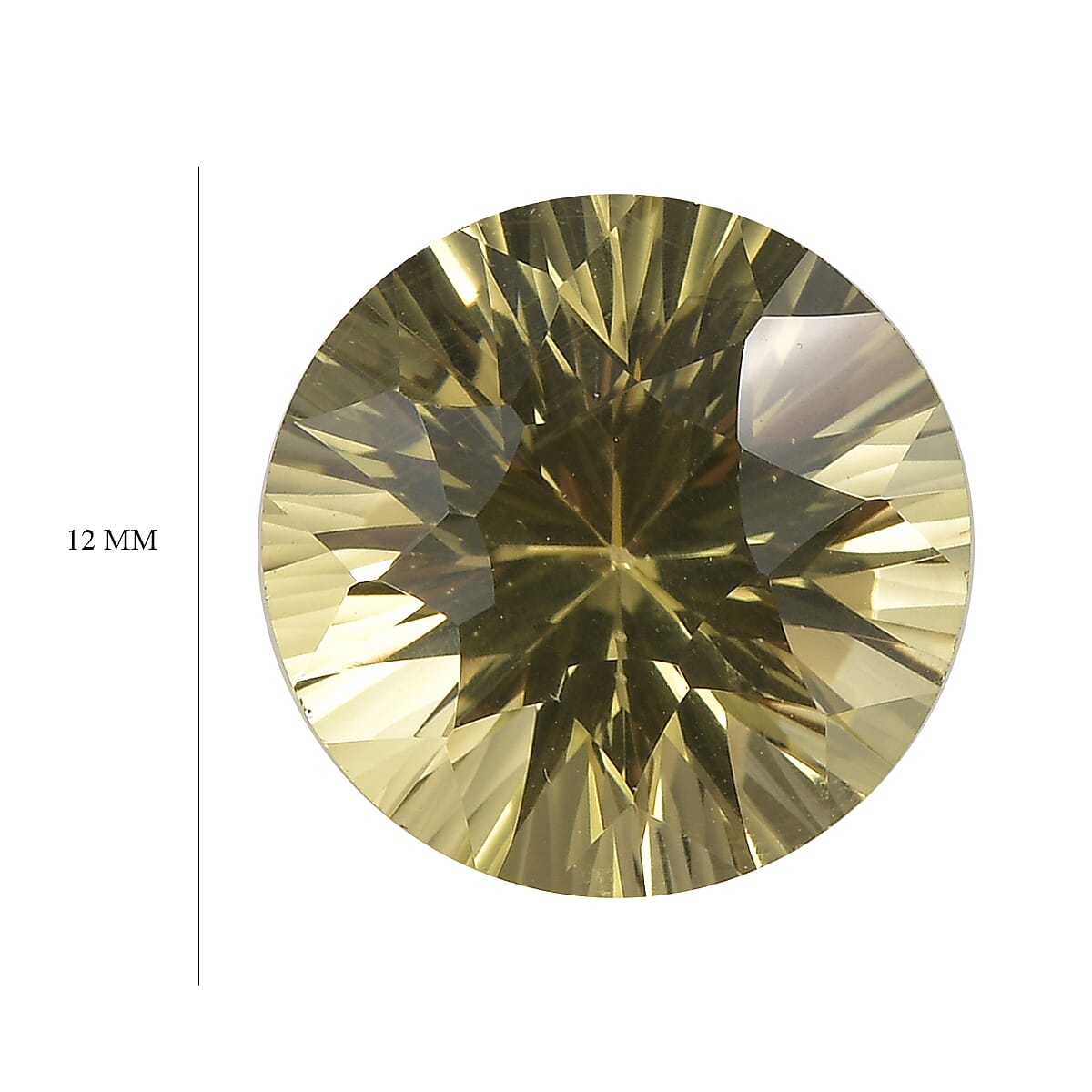 Brazilian Green Gold Quartz (Rnd 12 mm) 5.16 ctw