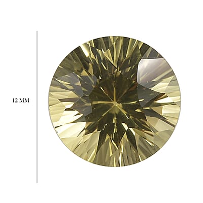 Brazilian Green Gold Quartz (Rnd 12 mm) 5.16 ctw