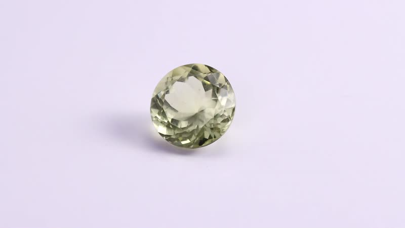 Brazilian Green Gold Quartz (Rnd 14 mm) 8.63 ctw Loose gemstone