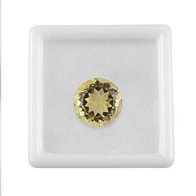 Brazilian Green Gold Quartz (Rnd 14 mm) 8.63 ctw Loose gemstone