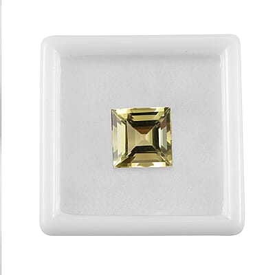 AA Brazilian Green Gold Quartz (Sqr 12 mm) 7.36 ctw