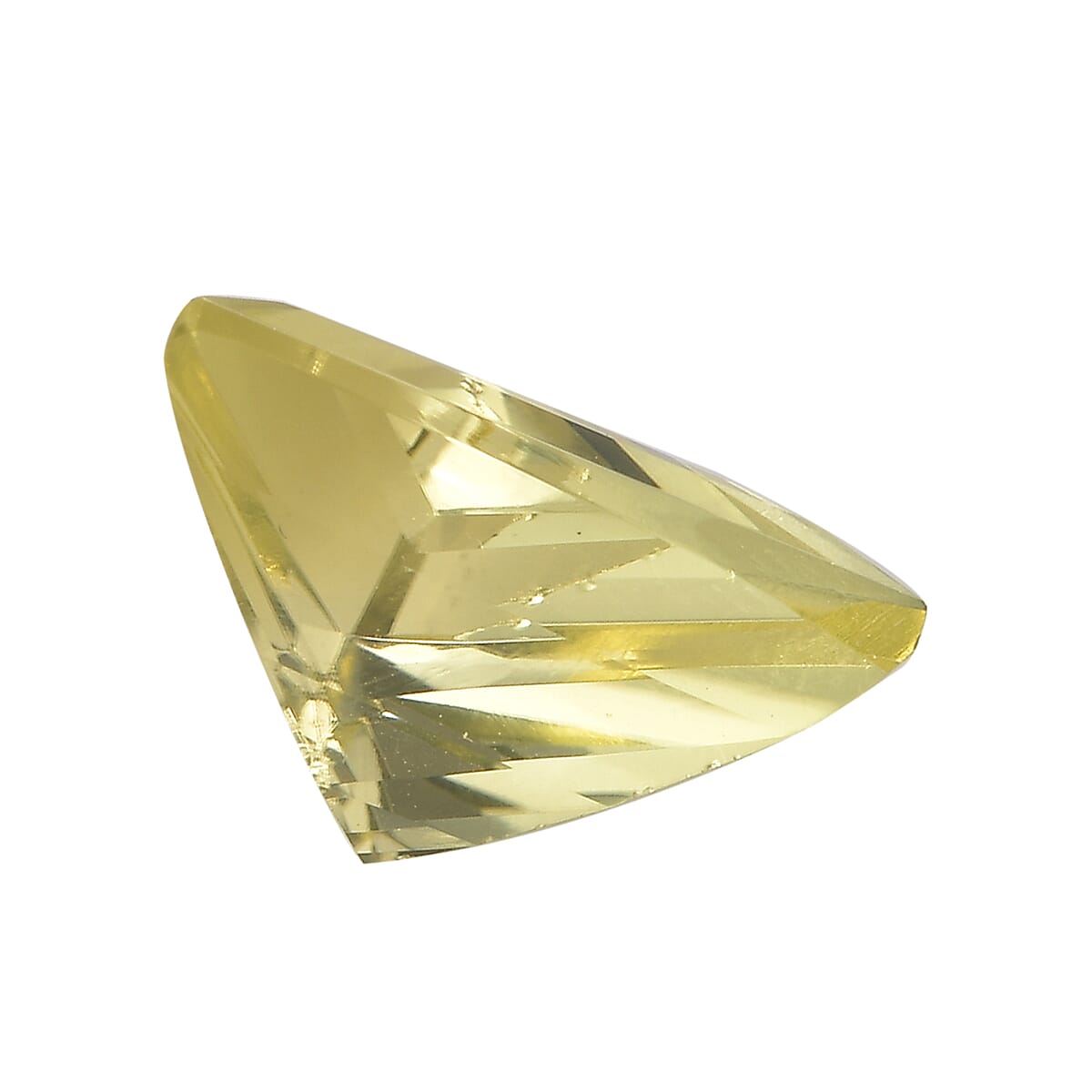 AA Brazilian Green Gold Quartz (Triangle 15 mm) 6.76 ctw image number 2