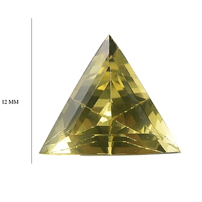 AA Brazilian Green Gold Quartz (Triangle 15 mm) 6.76 ctw
