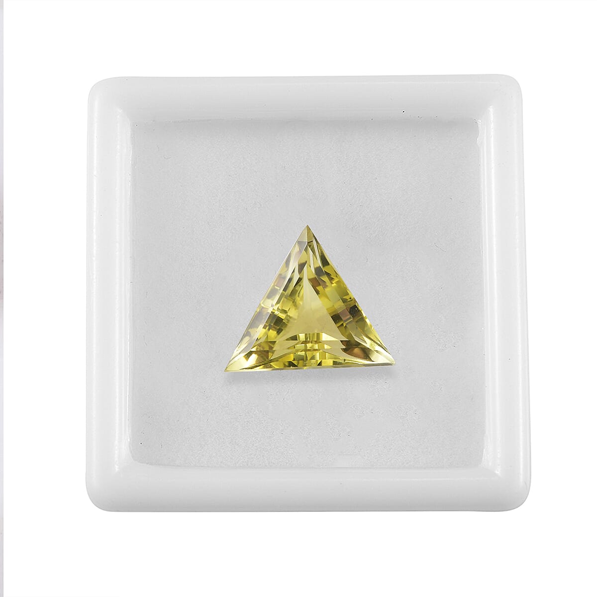 AAA Brazilian Green Gold Quartz (Triangle 15 mm) 7.54 ctw