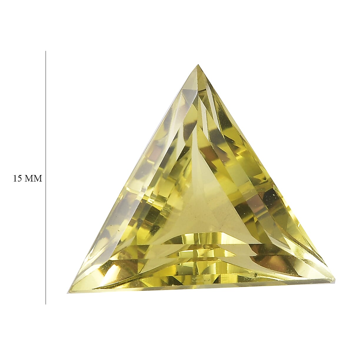AAA Brazilian Green Gold Quartz (Triangle 15 mm) 7.54 ctw