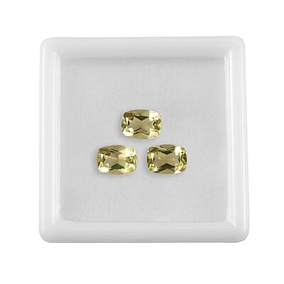 Set of 3 Lemon Quartz (Cush 8x6 mm) 3.57 ctw