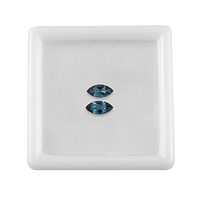 Set of 2 London Blue Topaz (Mrq 8x4 mm) 1.13 ctw