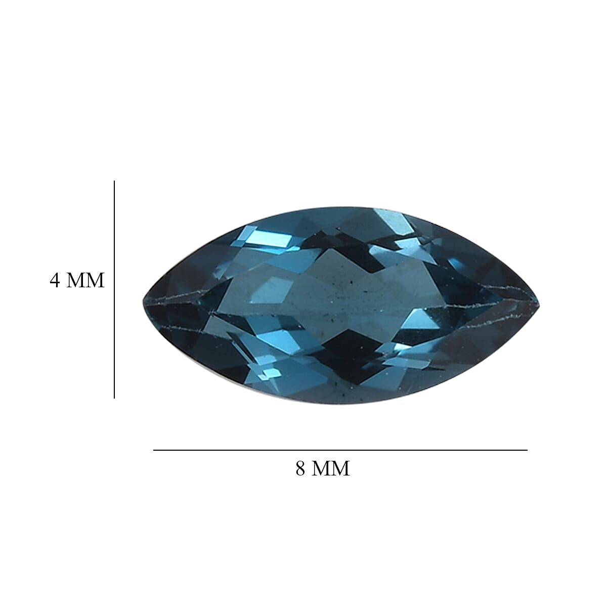 Set of 2 London Blue Topaz (Mrq 8x4 mm) 1.13 ctw