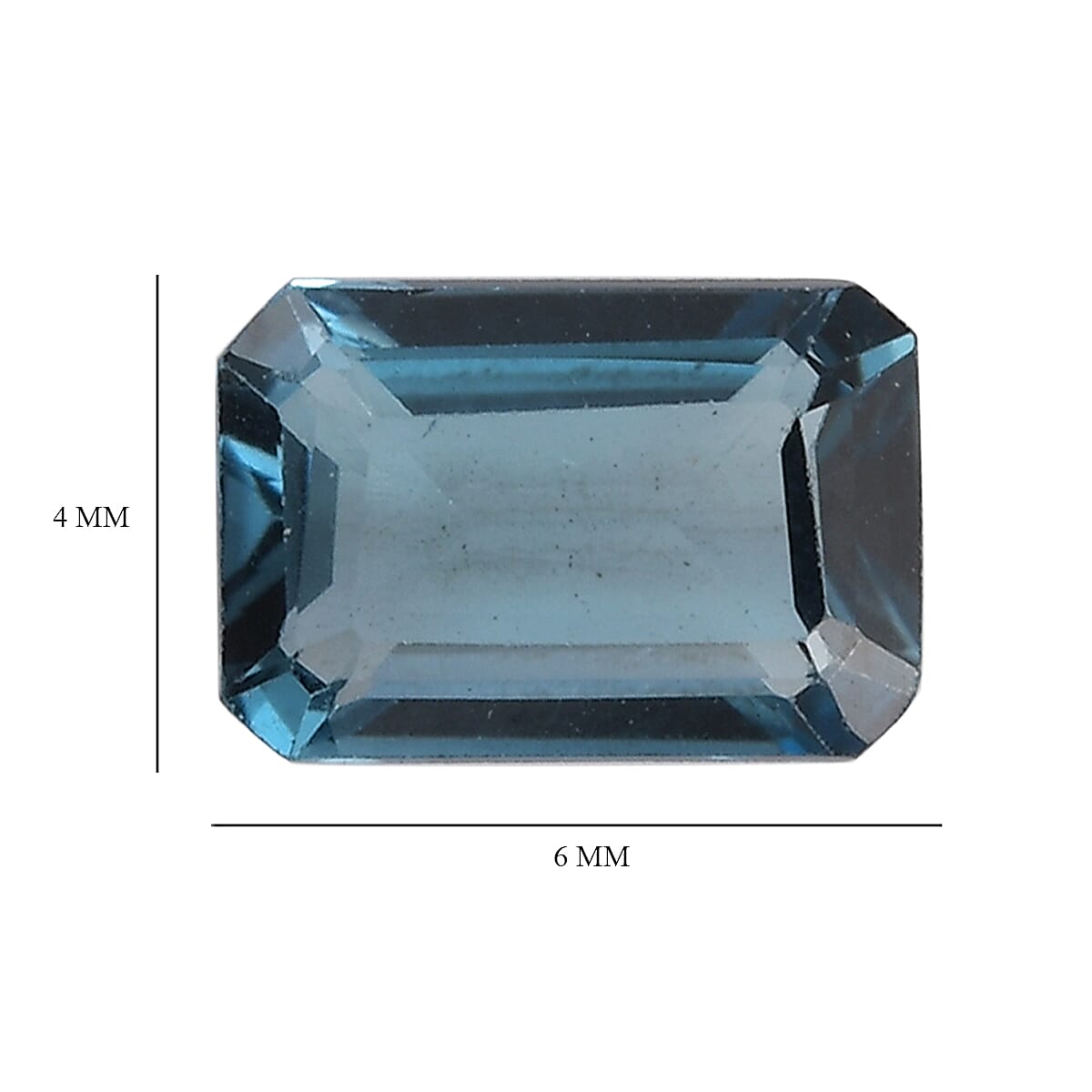 Set of 2 London Blue Topaz (Oct 6x4 mm) 1.12 ctw