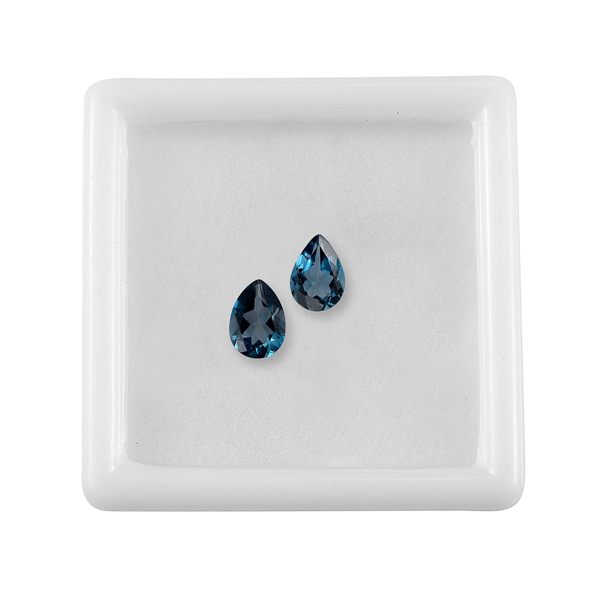 Set of 2 AA London Blue Topaz (Pear 7x5 mm) 1.52 ctw