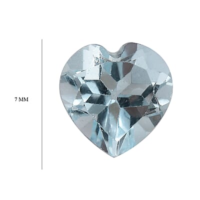 Sky Blue Topaz (Hrt 7 mm) 1.17 ctw Loose gemstone