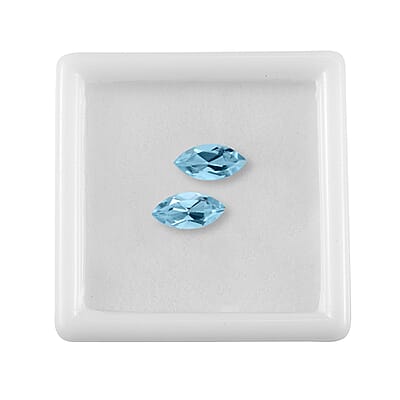 Set of 2 Sky Blue Topaz (Mrq 10x5 mm) 2.12 ctw