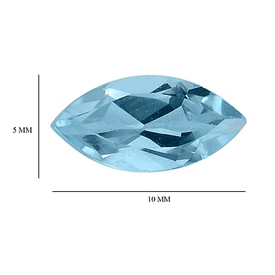 Set of 2 Sky Blue Topaz (Mrq 10x5 mm) 2.12 ctw