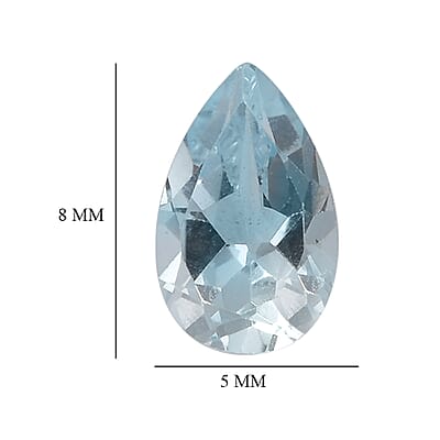 Set of 3 Sky Blue Topaz (Pear 8x5 mm) 2.57 ctw