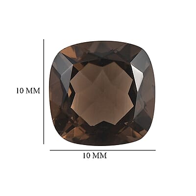 Set of 2 Brazilian Smoky Quartz (Cush 10x10 mm) 7.35 ctw Loose gemstone