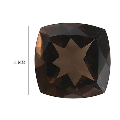 Set of 2 AA Brazilian Smoky Quartz (Cush 11x11 mm) 10.40 ctw
