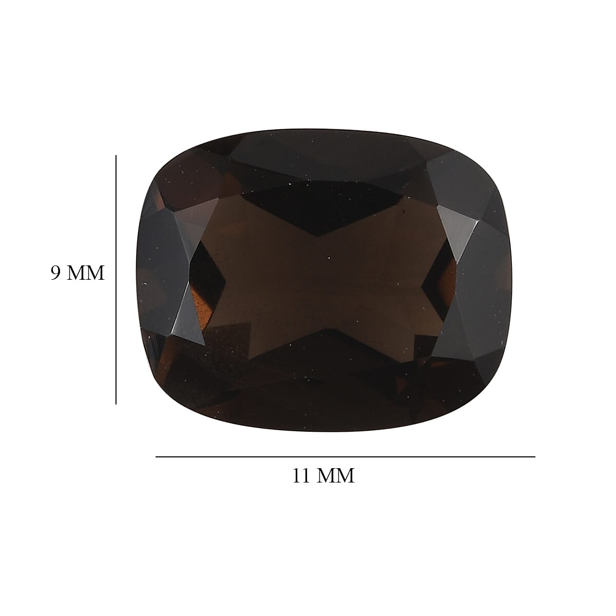 Set of 2 AA Brazilian Smoky Quartz (Cush 11x9 mm) 7.00 ctw Loose gemstone