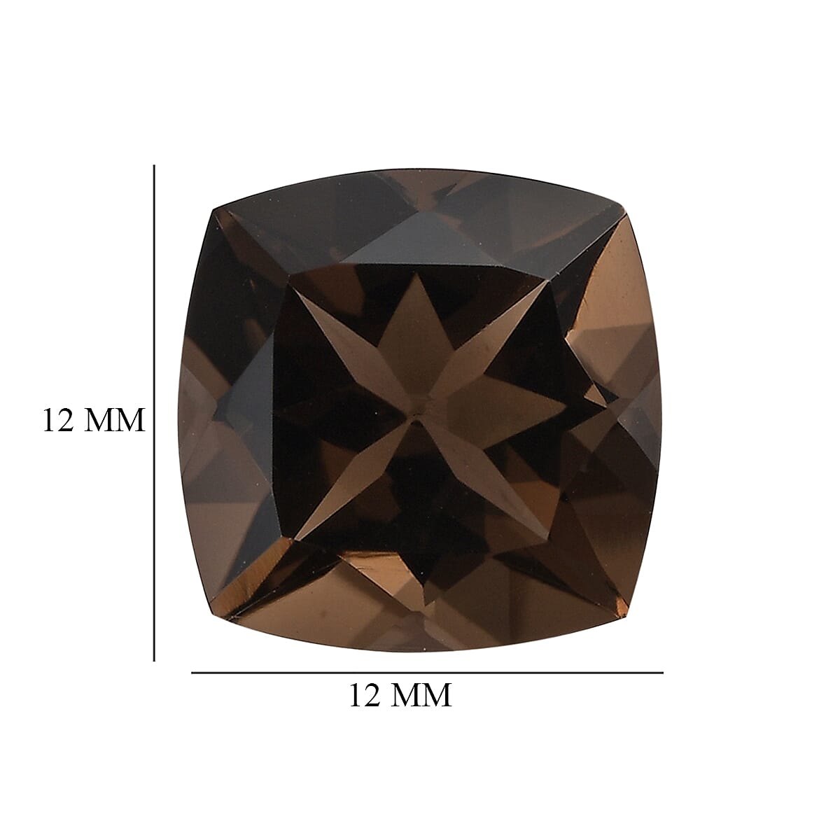 Set of 2 AA Brazilian Smoky Quartz (Cush 12x12 mm) 13.25 ctw