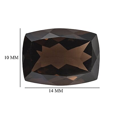Set of 2 AA Brazilian Smoky Quartz (Cush 14x10 mm) 11.39 ctw