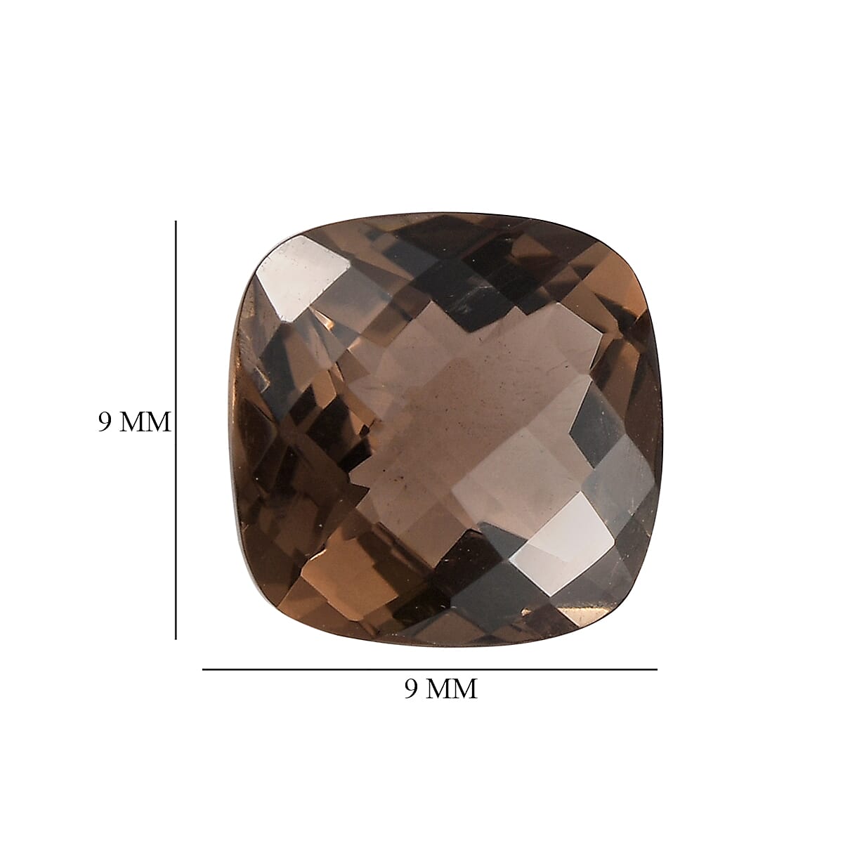 Set of 3 Brazilian Smoky Quartz (Cush 9x9 mm) 7.55 ctw