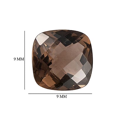 Set of 3 Brazilian Smoky Quartz (Cush 9x9 mm) 7.55 ctw