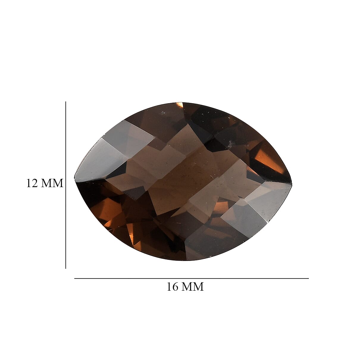 Set of 2 AA Brazilian Smoky Quartz (Mrq 16x12 mm) 13.54 ctw