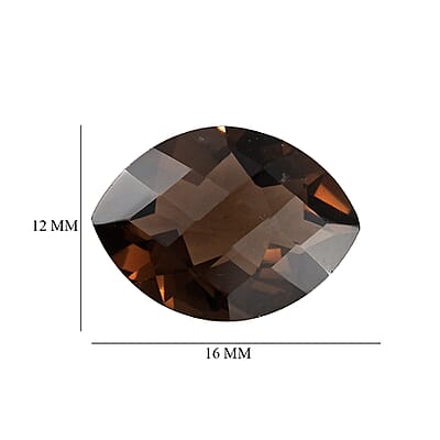 Set of 2 AA Brazilian Smoky Quartz (Mrq 16x12 mm) 13.54 ctw