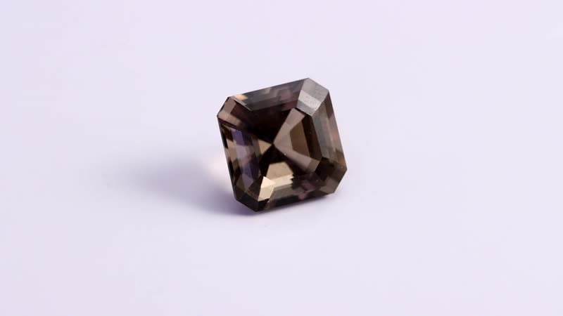 Asscher Cut Brazilian Smoky Quartz (Oct 12x12 mm) 6.38 ctw Loose gemstone