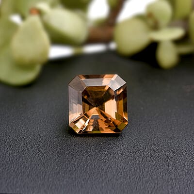 Asscher Cut Brazilian Smoky Quartz (Oct 12x12 mm) 6.38 ctw Loose gemstone