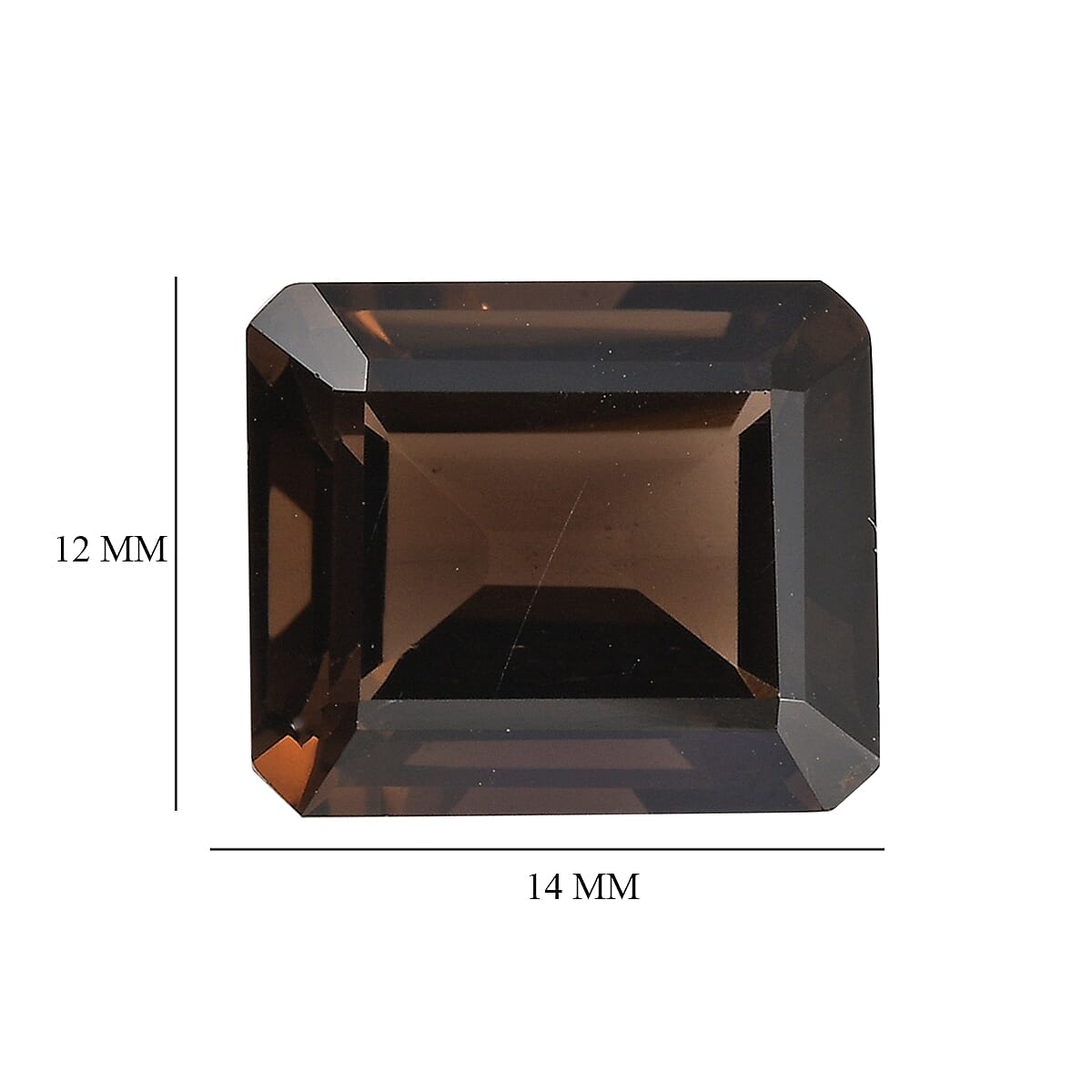 Set of 2 AA Brazilian Smoky Quartz (Oct 14x12 mm) 15.95 ctw
