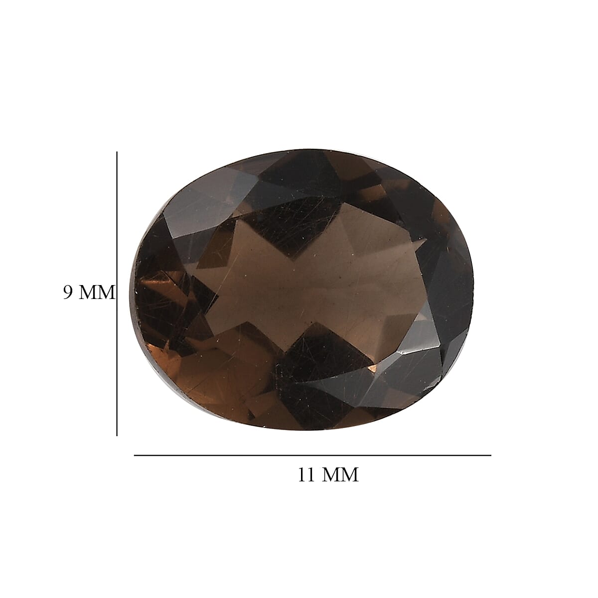 Set of 2 Brazilian Smoky Quartz (Ovl 11x9 mm) 5.96 ctw