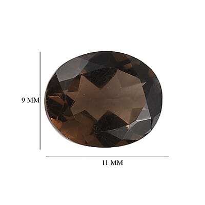 Set of 2 Brazilian Smoky Quartz (Ovl 11x9 mm) 5.96 ctw