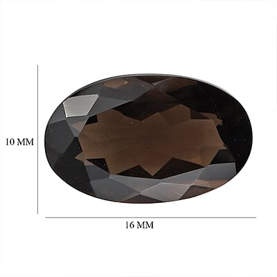 Set of 2 AA Brazilian Smoky Quartz (Ovl 16x10 mm) 12.47 ctw Loose gemstone
