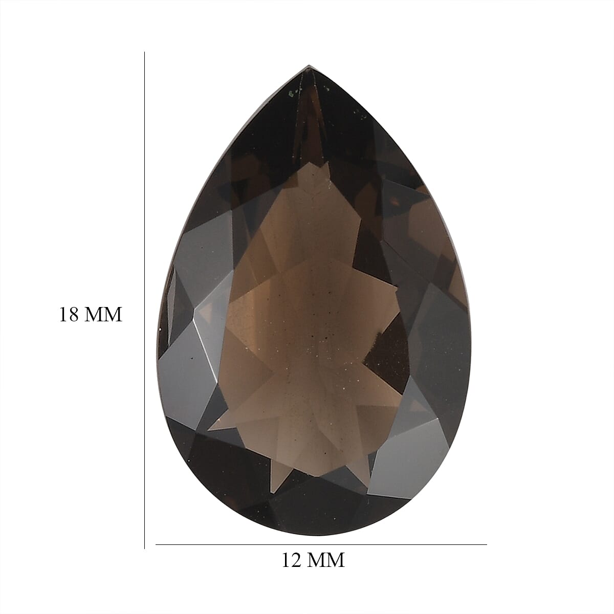 Set of 2 AA Brazilian Smoky Quartz (Pear 18x12 mm) 17.30 ctw Loose gemstone
