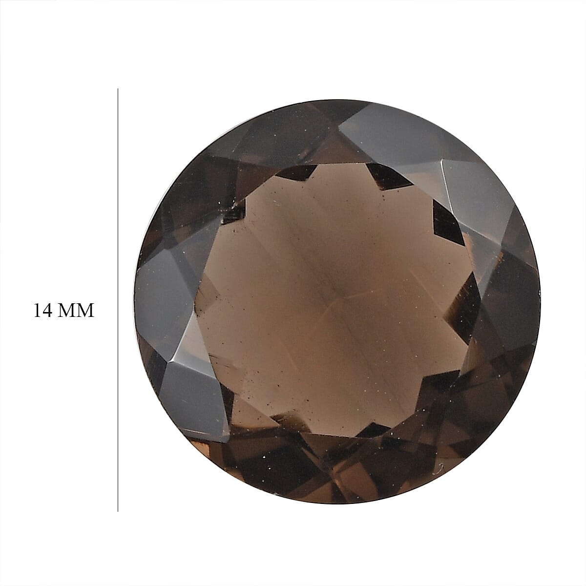Set of 2 Brazilian Smoky Quartz (Rnd 14 mm) 14.82 ctw
