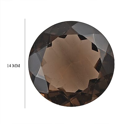 Set of 2 Brazilian Smoky Quartz (Rnd 14 mm) 14.82 ctw