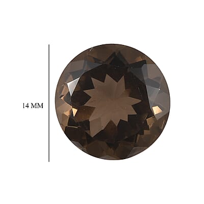 Set of 2 AA Brazilian Smoky Quartz (Rnd 14 mm) 14.70 ctw