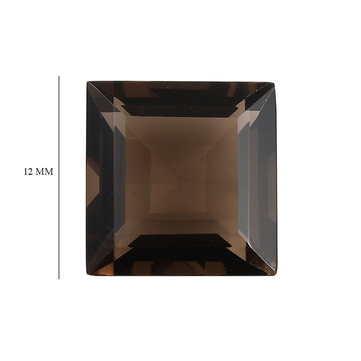 Set of 2 Brazilian Smoky Quartz (Sqr 12 mm) 12.90 ctw