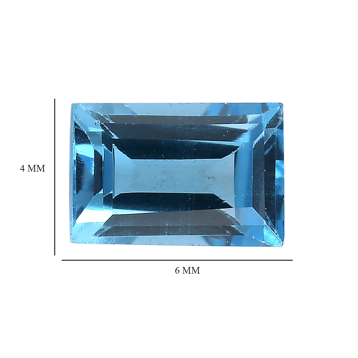 Set of 2 Swiss Blue Topaz (Bgt 6x4 mm) 1.44 ctw