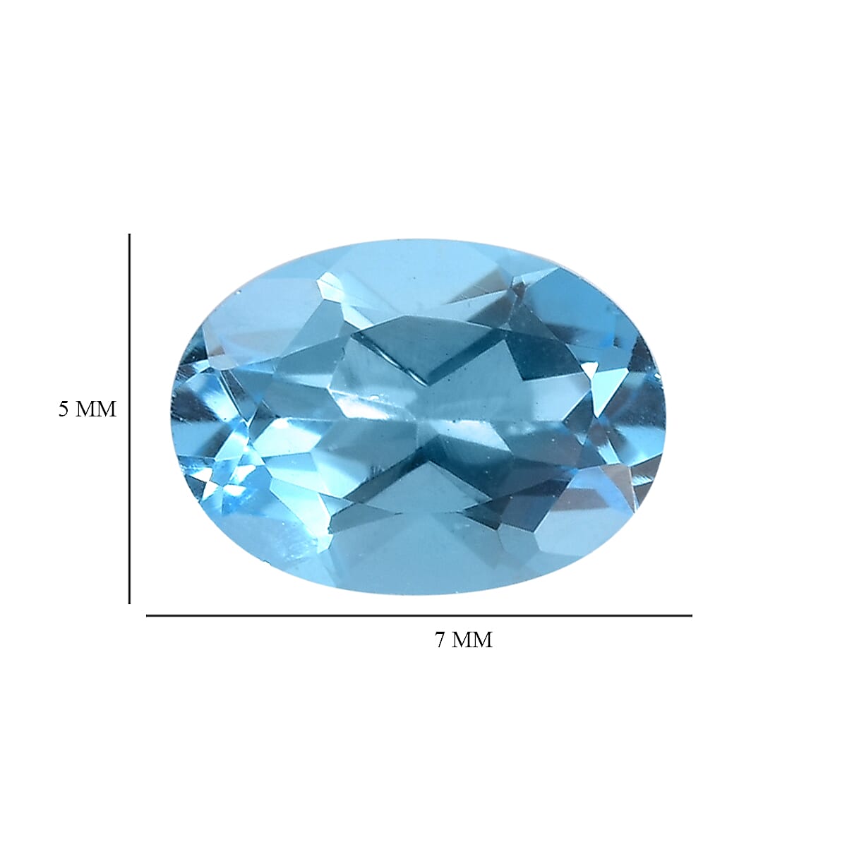 Set of 2 AA Swiss Blue Topaz (Oval 7x5 mm) 1.67 ctw