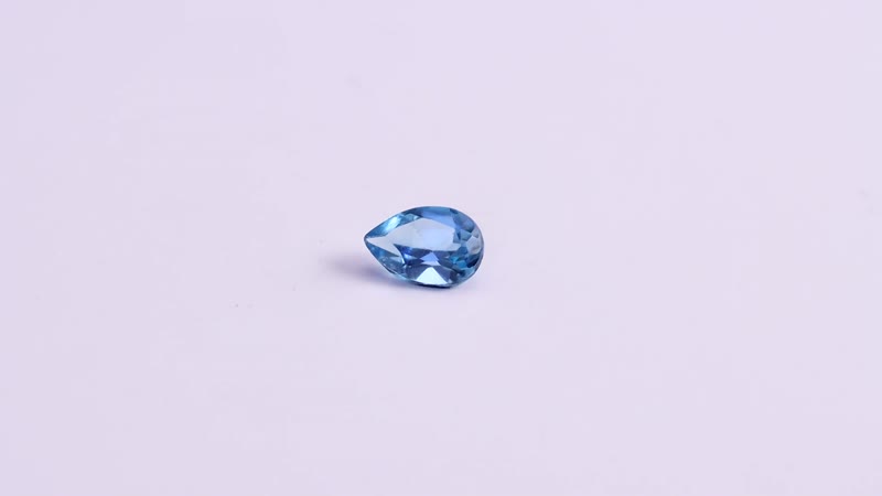 Swiss Blue Topaz (Pear 6x4 mm) 0.45 ctw Loose gemstone