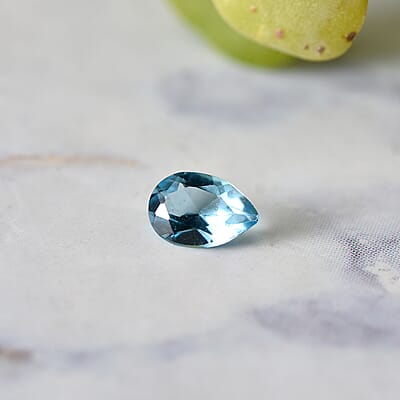 Swiss Blue Topaz (Pear 6x4 mm) 0.45 ctw Loose gemstone