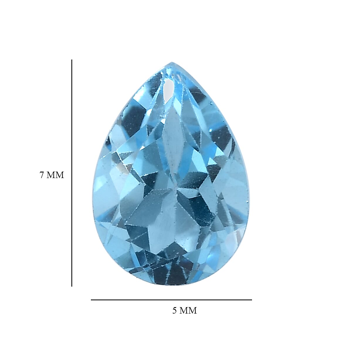 Set of 2 Swiss Blue Topaz (Pear 7x5 mm) 1.49 ctw image number 4